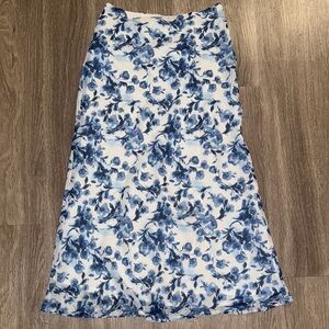 Abercrombie & Fitch Blue Floral A-Line Skirt